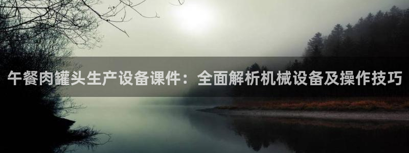 杏盛平台官网：午餐肉罐头生产设备课件：全面解析机械设备及操作技巧