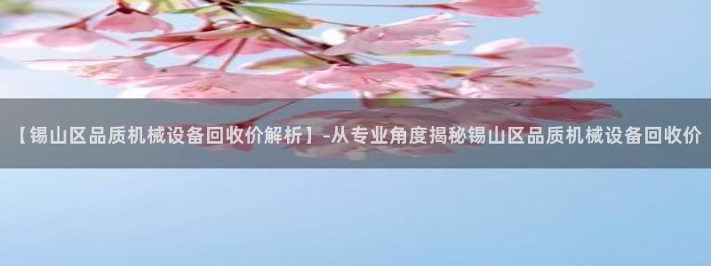 杏盛官方平台：【锡山区品质机械设备回收价解析】-从专业角度揭秘锡山区品质机械设备