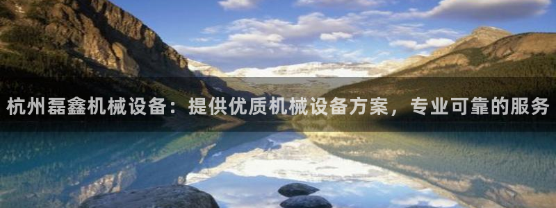 杏盛平台登录：杭州磊鑫机械设备：提供优质机械设备方案，专业可靠的服务
