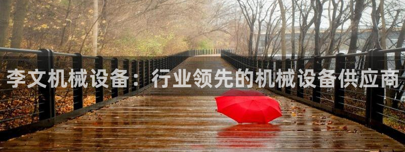 杏盛平台代理注册：李文机械设备：行业领先的机械设备供应商