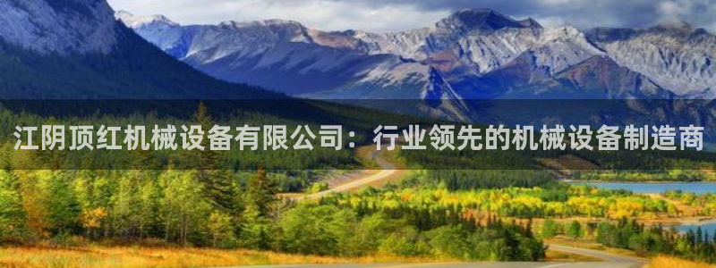杏盛平台代理注册：江阴顶红机械设备有限公司：行业领先的机械设备制造商