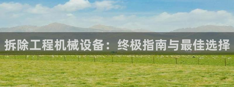 杏盛官网：拆除工程机械设备：终极指南与最佳选择