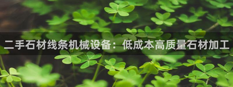 杏盛平台开户：二手石材线条机械设备：低成本高质量石材加工