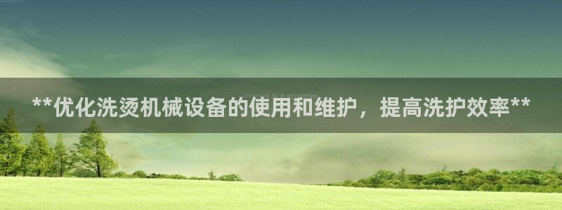 杏盛平台登录地址：**优化洗烫机械设备的使用和维护，提高洗护效率**