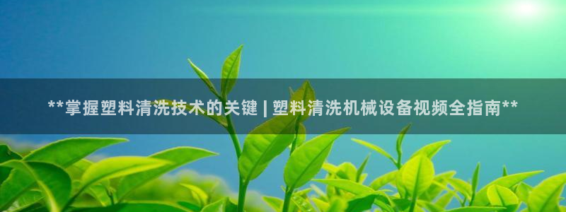 杏盛平台登录地址：**掌握塑料清洗技术的关键 | 塑料清洗机械设备视频全指南**