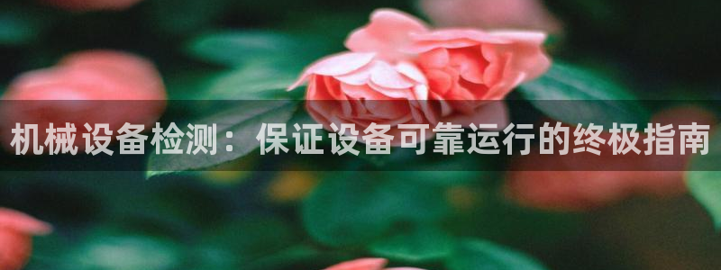 杏盛平台：机械设备检测：保证设备可靠运行的终极指南