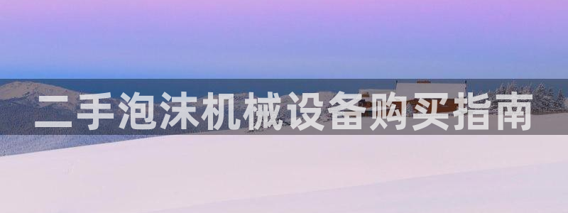 杏盛平台官网注册登录：二手泡沫机械设备购买指南